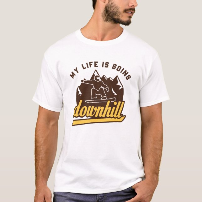 Downhill Snowboarding T-Shirt (Vorderseite)