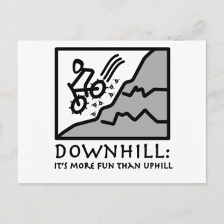 Downhill Thrill Mountain Biking Postkarte