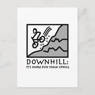 Downhill Thrill Mountain Biking Postkarte