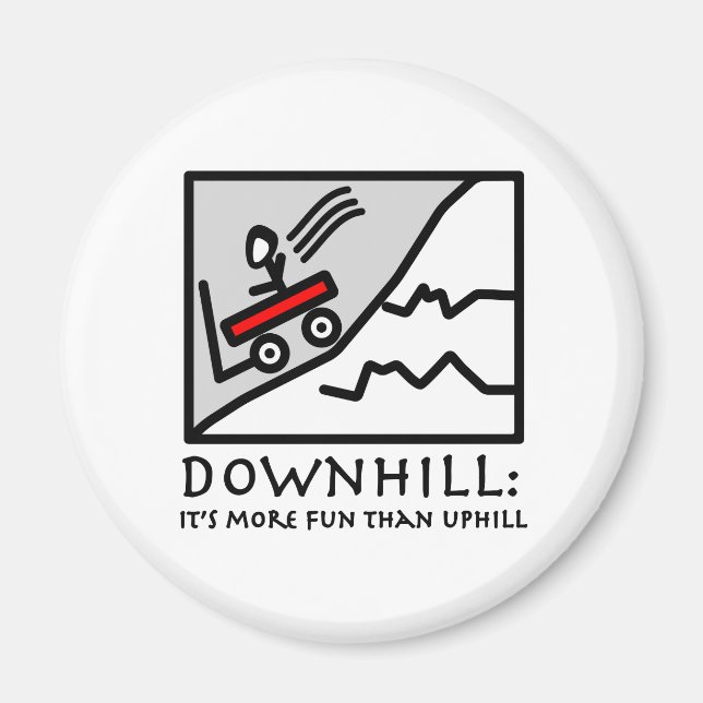 Downhill Thrill Wagon Magnet (Vorne)