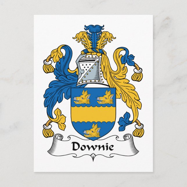 Downie Familienwappen Postkarte (Vorderseite)