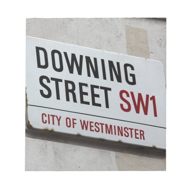 Downing Street Sign Notizblock (Vorderseite)