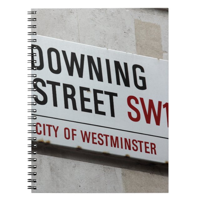 Downing Street Sign Notizblock (Vorderseite)