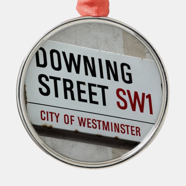 Downing Street Sign Ornament Aus Metall (Vorne)