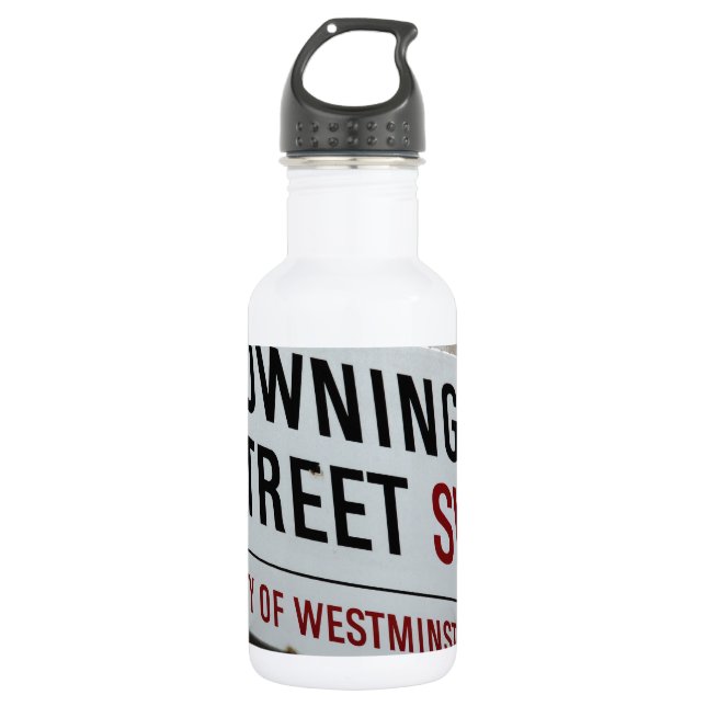 Downing Street Sign Trinkflasche (Vorderseite)