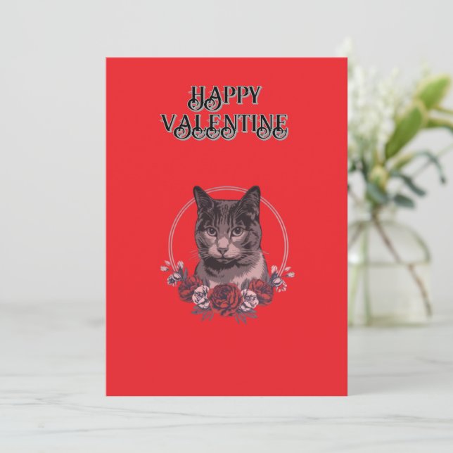 Download der Happy Valentine Card Einladung (Stehend Vorderseite)