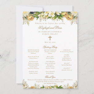 Download des Gold Catholic Wedding Mass Program Einladung