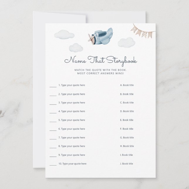 Download des Namens für die Storybook-Game-Karte Einladung (Vorderseite)