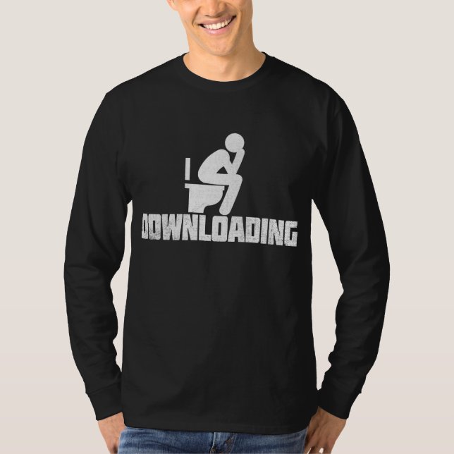 Download: Funny Sarcastic Toilet Kackend T-S T-Shirt (Vorderseite)
