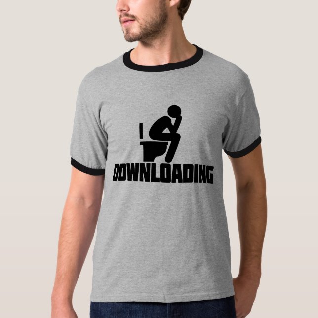 Download - Funny Toilet Kackend T-Shirt (Vorderseite)
