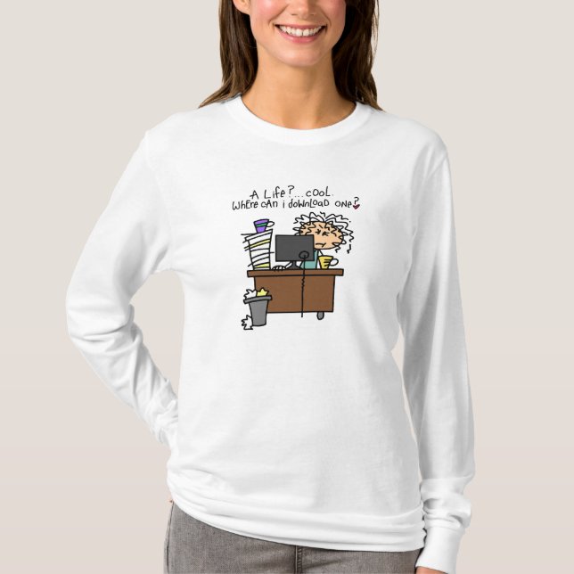 Download-Leben-Spaß T-Shirt (Vorderseite)