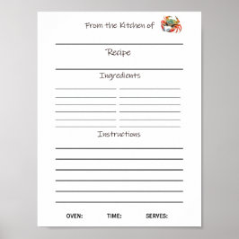 Download-Rezeptblatt oder Poster