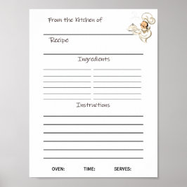 Download-Rezeptblatt oder Poster