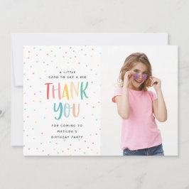 downloadbare Rainbow fun Foto farbig danke Einladung