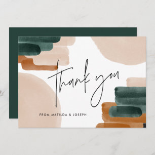 downloadbare Terracotta Babydusche danke Einladung