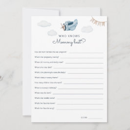 Downloads: Wer die beste Spielkarte von Mommy kenn Einladung