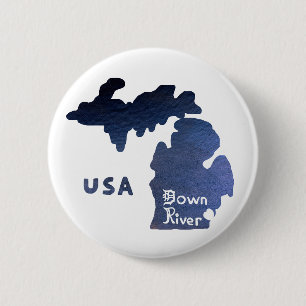 Downriver Michigan Button