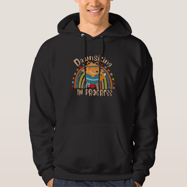 Downsizing In Progress Gym Workout  Text Hoodie (Vorderseite)