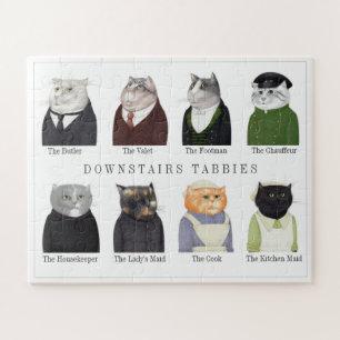DOWNSTAIRS TABBIES 16x20 Big Pieces Puzzle