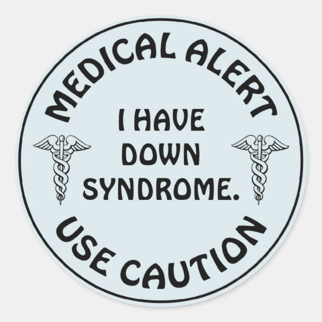 DOWNSYNDROM RUNDER AUFKLEBER (Vorderseite)