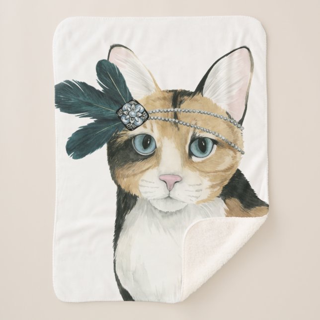 Downton Cat | Mit Federn bekleidet. Sherpadecke (Vorderseite)