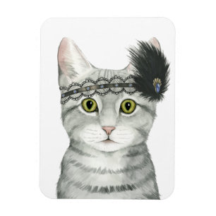 Downton Cat   mit Spitze geschweißt Magnet