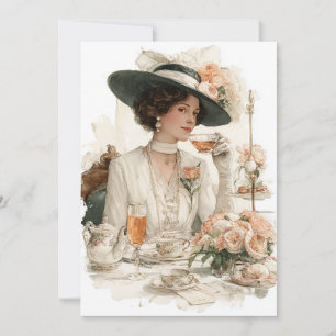 Downton Delight   Elegant Tea Einladung