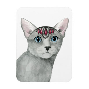 Downton Katze   Bejeweled Magnet