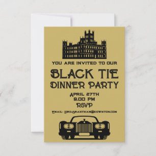 Downton Themed Dinner Party RSVP Karte