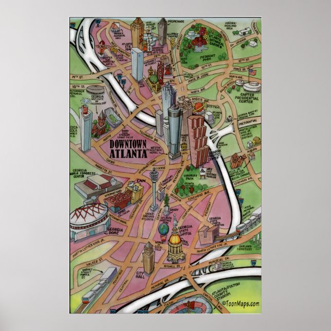 Downtown Atlanta Poster (Vorne)