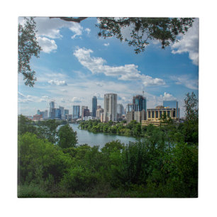 Downtown Austin Skyline aus Norwood - Austin Texas Fliese