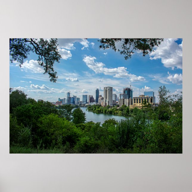 Downtown Austin Skyline aus Norwood - Austin Texas Poster (Vorne)