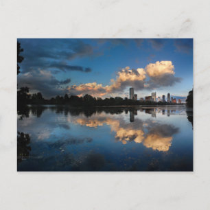 Downtown Austin Texas Skyline Sunset Ladybird Lake Postkarte