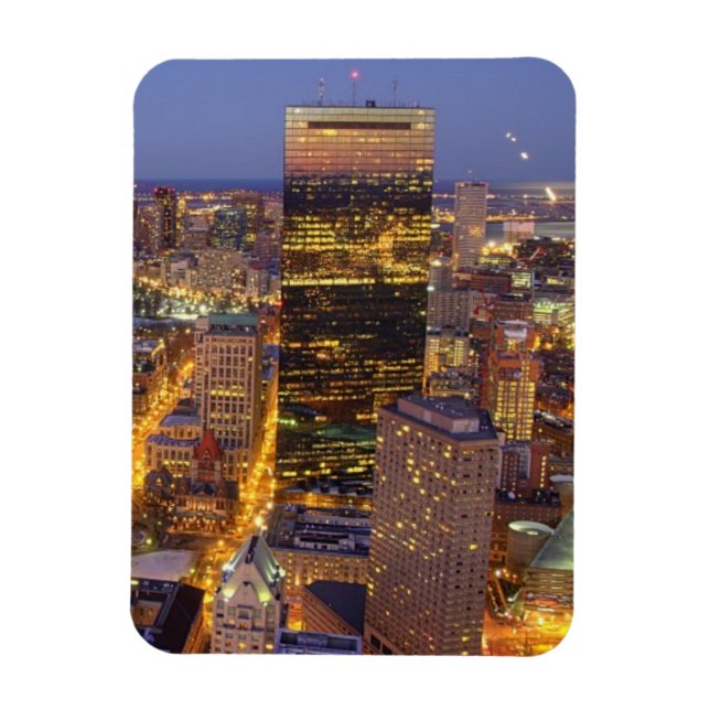 Downtown Boston und Hancock Tower Magnet (Vertikal)