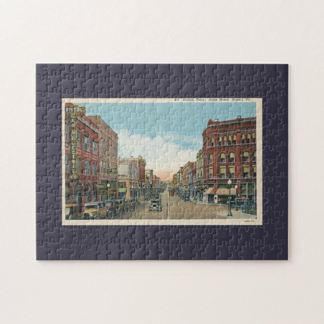 Downtown Bristol VA TN Staat St. Jigsaw Puzzle (Horizontal)