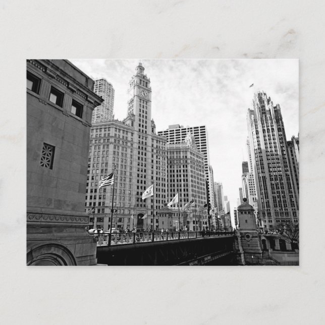 Downtown Chicago Postkarte (Vorderseite)