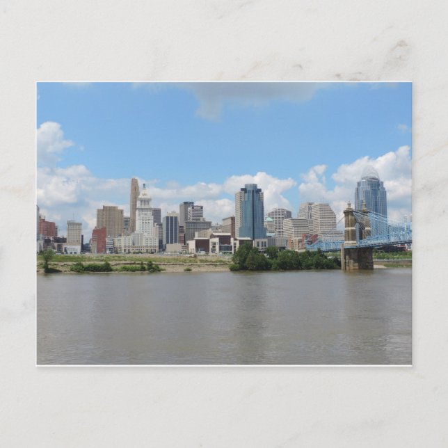 Downtown Cincinnati Skyline Postkarte (Vorderseite)