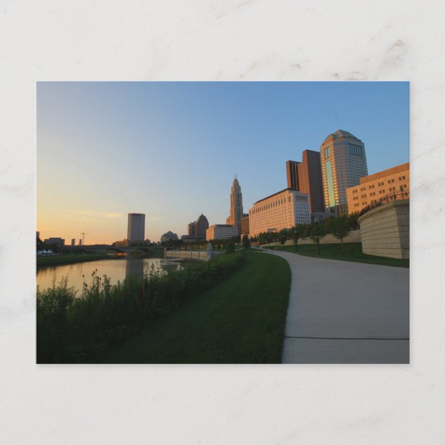 Downtown Columbus, Ohio at Sunset Postkarte (Vorderseite)