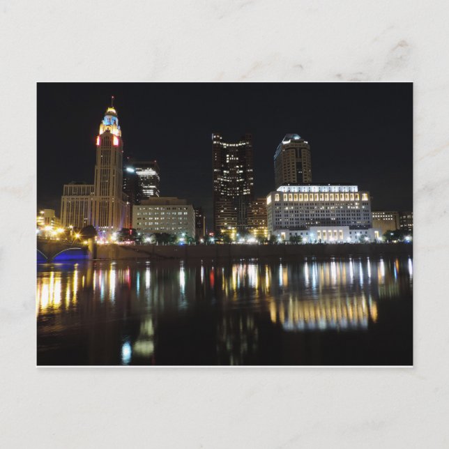 Downtown Columbus Skyline Postkarte (Vorderseite)