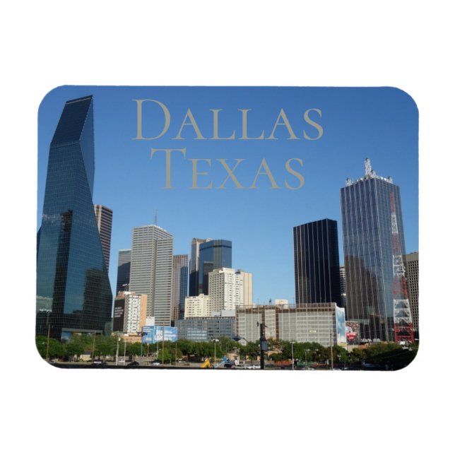 Downtown Dallas Texas Souvenir Magnet (Horizontal)
