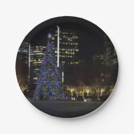 Downtown Dallas Weihnachten Pappteller