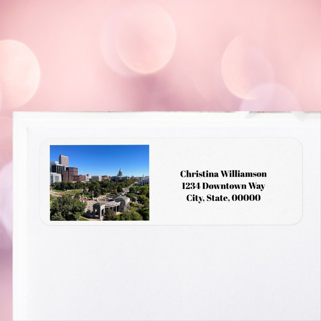 Downtown Denver Personalize Return Address (A return address label featuring Denver!  The text can be changed to fit your needs!)