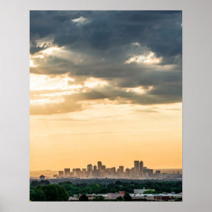 Downtown Denver // Sunset Skyline Poster