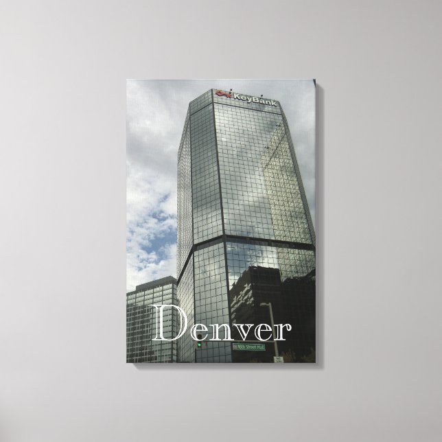 Downtown Denver Wrapped Leinwand (Vorderseite)