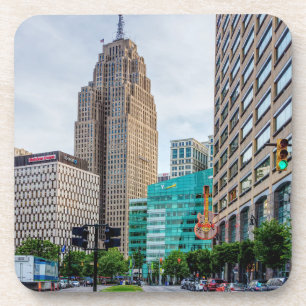 Downtown Detroit Getränkeuntersetzer