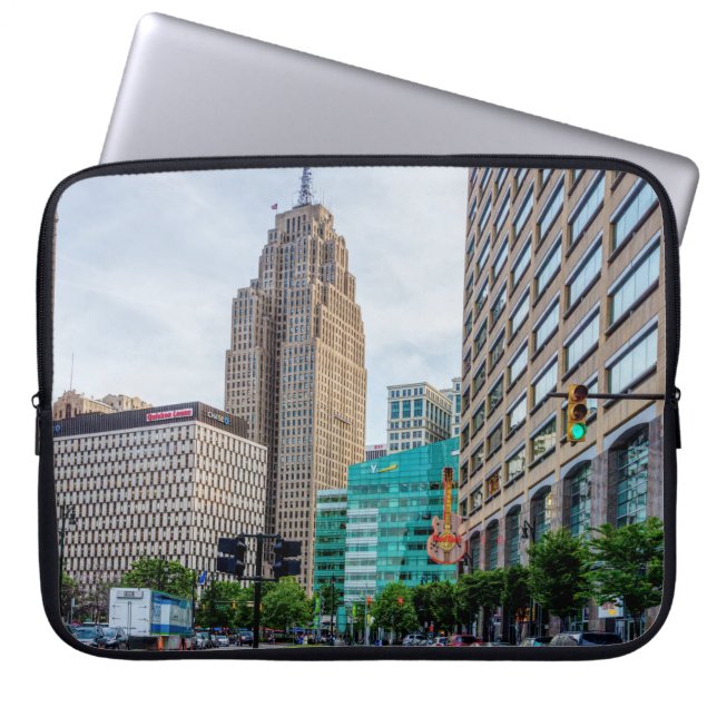 Downtown Detroit Laptopschutzhülle (Vorderseite)