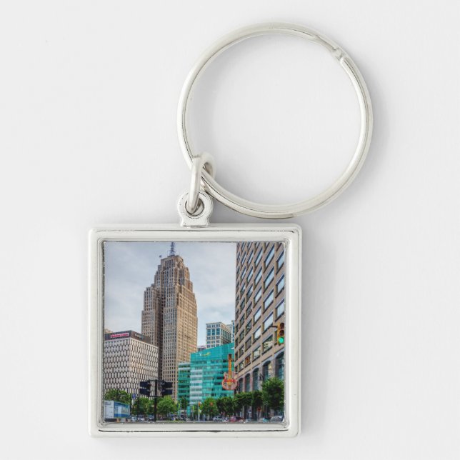 Downtown Detroit Schlüsselanhänger (Vorne)
