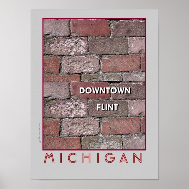 Downtown Flint Bricks Poster (Vorne)