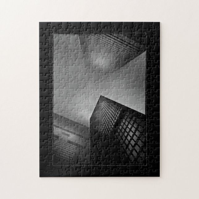 Downtown Fogfest Nr. 1 mit Grenze Puzzle (Vertikal)