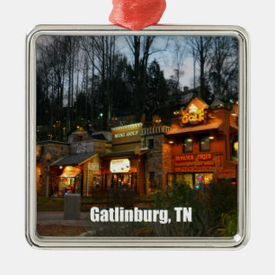 Downtown Gatlinburg, Tennessee Ornament Aus Metall